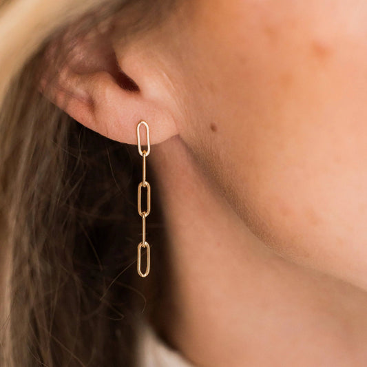 Paperclip Stud Earrings